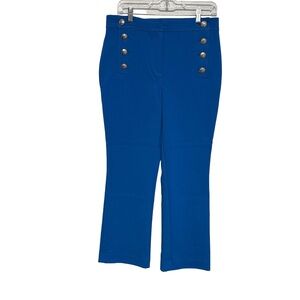 Ann Taylor Bright Blue High-Waist Sailor Trousers